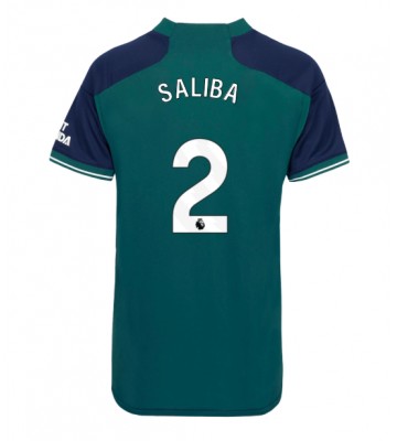Arsenal William Saliba #2 Replika Tredjetrøje Dame 2023-24 Kortærmet